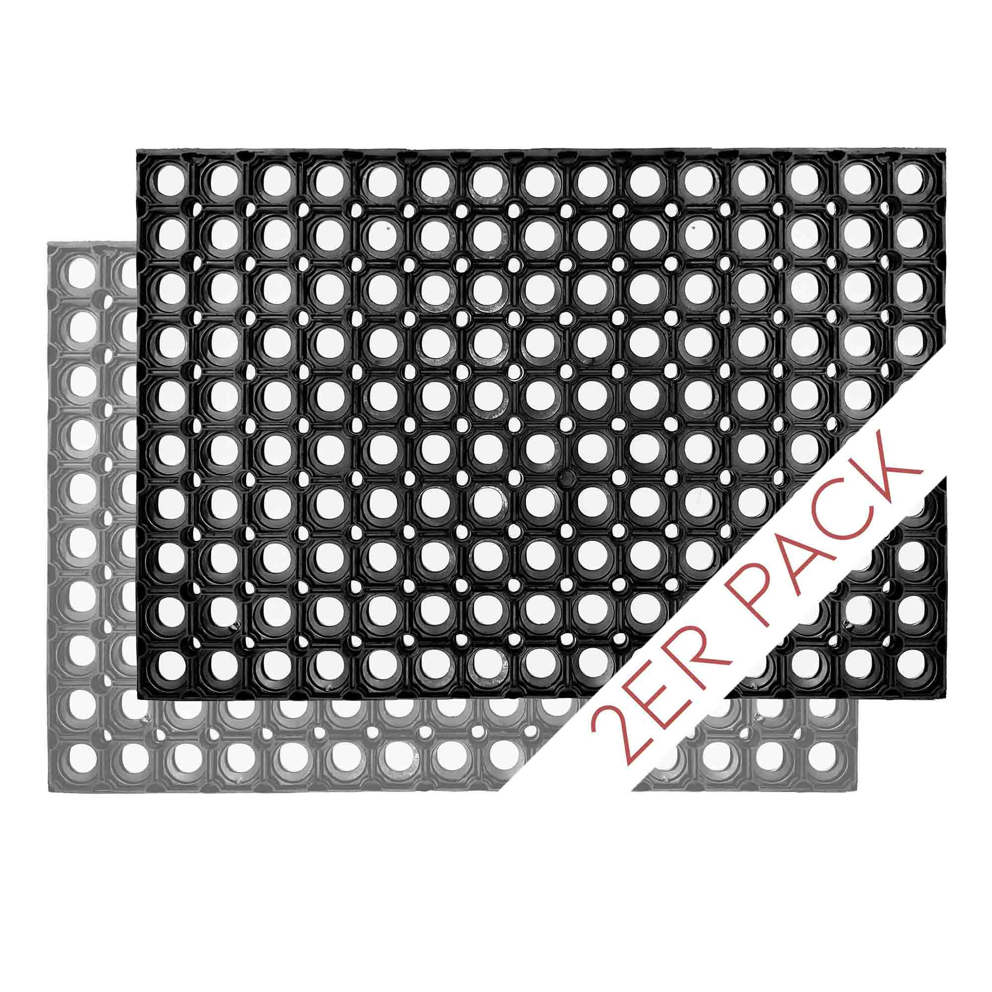 Astra Outdoor-Fussmatte Schwarz 60x80 cm