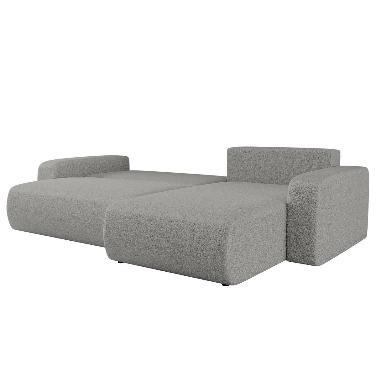 SCHLAFSOFA MILANO XL Und Bettkasten Stoff Quelle Grau Rechts - Grau, Holz (274/82/145cm) - Kaiser Möbel
