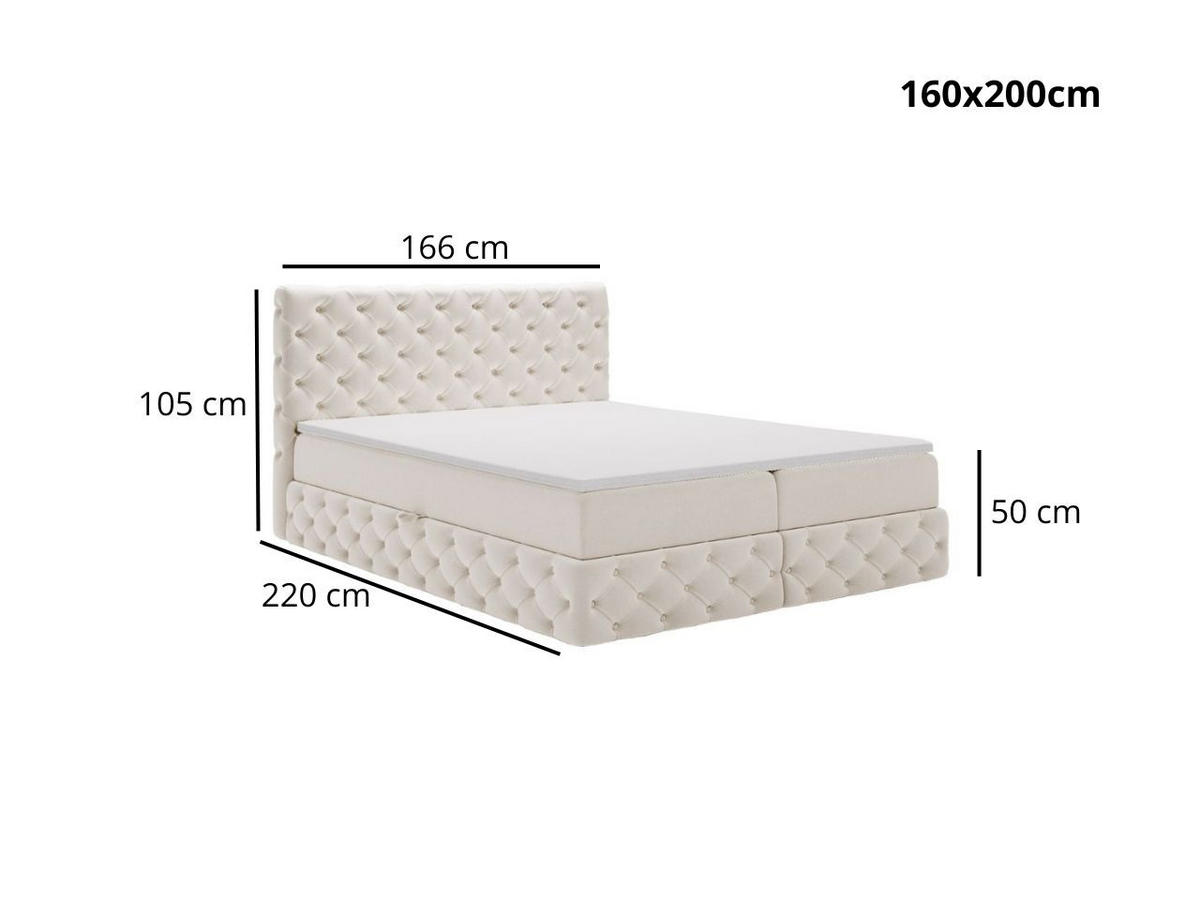 BOXBETT Canolo 160x200 Grau - Grau, Holz/Textil (160/200cm) - Graingold