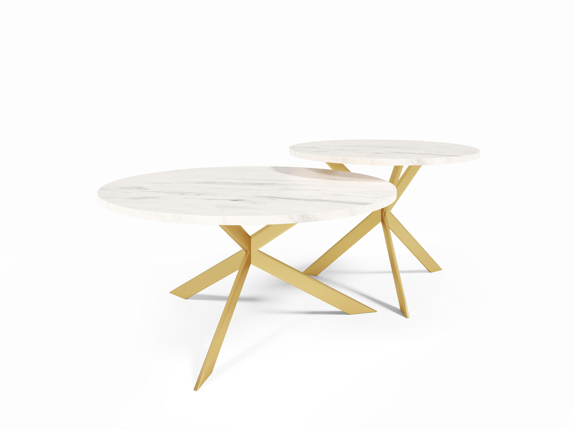 FURNLUX COUCHTISCH Weiß, Grau 75cm × 75cm × 36cm