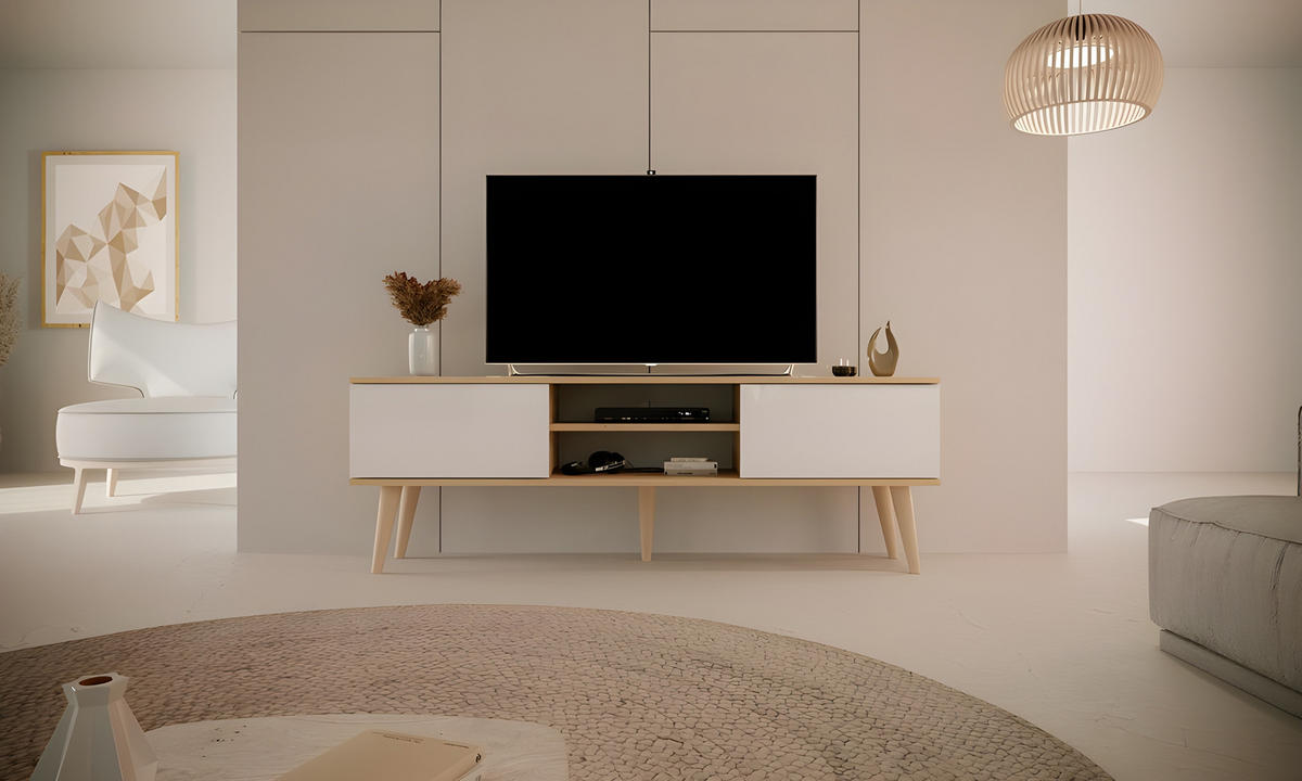 NÍZKA SKRÍŇKA Toronto II 35/55,2/160 cm - biela/dub sonoma, kompozitné drevo (35/55/160cm) - RAUMHIRSCH FURNITURE