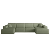 WOHNLANDSCHAFT Celes Premium In Scala - Jadegrün, Holzwerkstoff/Textil (379/73/165cm) - Fun Möbel