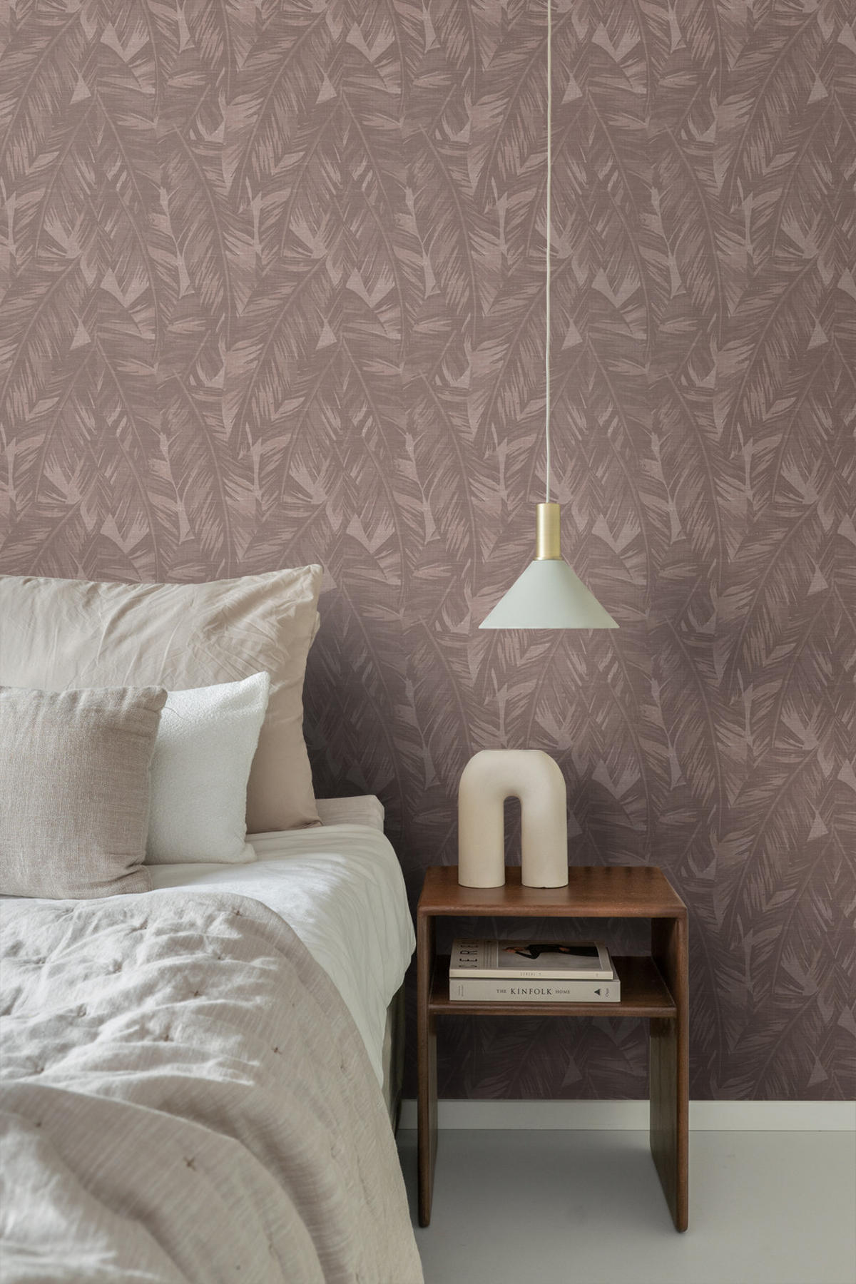 TAPETE Bananenblätter 50 x 900 cm - Lila, Papier (50/900cm) - Origin Wallcoverings