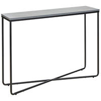 KONSOLENTISCH Betonoptik/schwarz Lakota - Schwarz/Grau, Holzwerkstoff (31/110/81cm) - Beliani