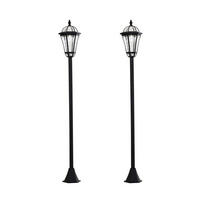 GARTENLATERNE, Schwarz, ABS (Kunststoff) - Schwarz, Kunststoff (18.5/129/18.5cm) - Outsunny