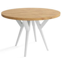 TISCH Weiss Adi Ausziehbar 100x100x76 cm Aus Holzwerkstoff - Weiß, Holzwerkstoff (100/100/76cm) - Sepro Meble