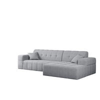 ECKSOFA L-Form NIMES Stoff Verita Grau Rechts - Grau, Holz (256/168cm) - Kaiser Möbel