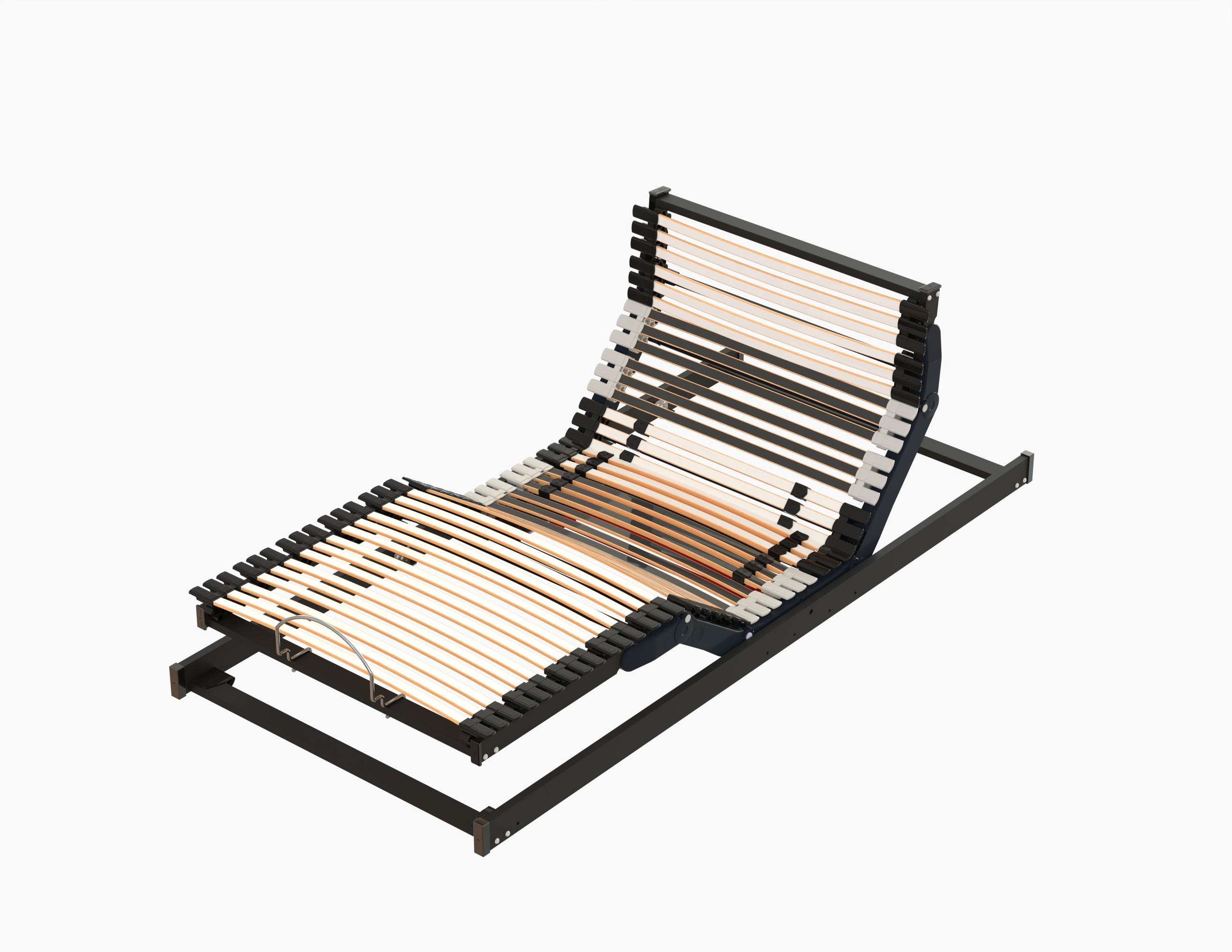 LATTENROST "Quattro Move", 90 x 190 cm, stufenlos elektrisch verstellbar, zwei Motoren - Grau, Holz (90/190cm) - Hn8 Schlafsysteme
