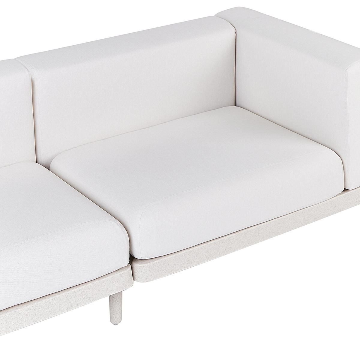 GARTENSOFA 2-Sitzer Beige Ferretti - Beige, Kunststoff (187/68/73cm) - Beliani