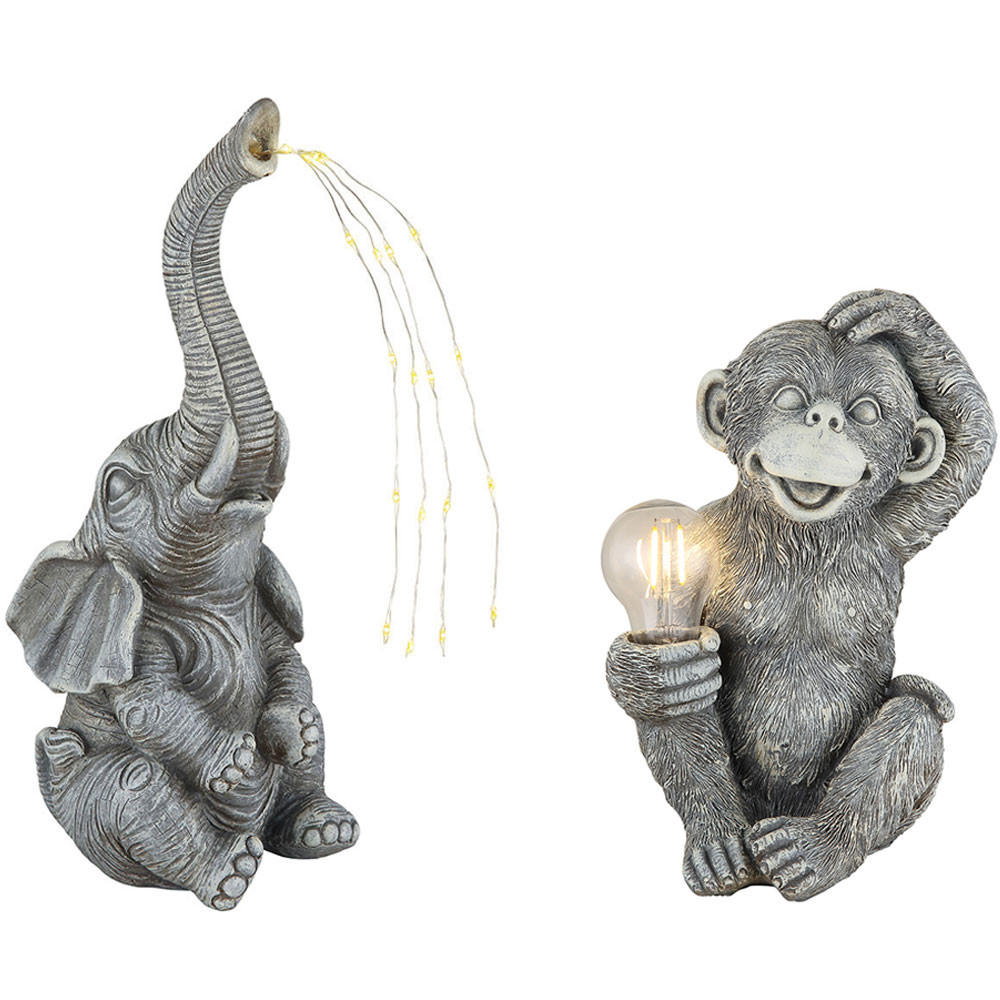 LED AUSSENLEUCHTE Grau Kunststoff 2er Set - Grau, Glas (19/13.5/27.5cm) - Globo Lighting