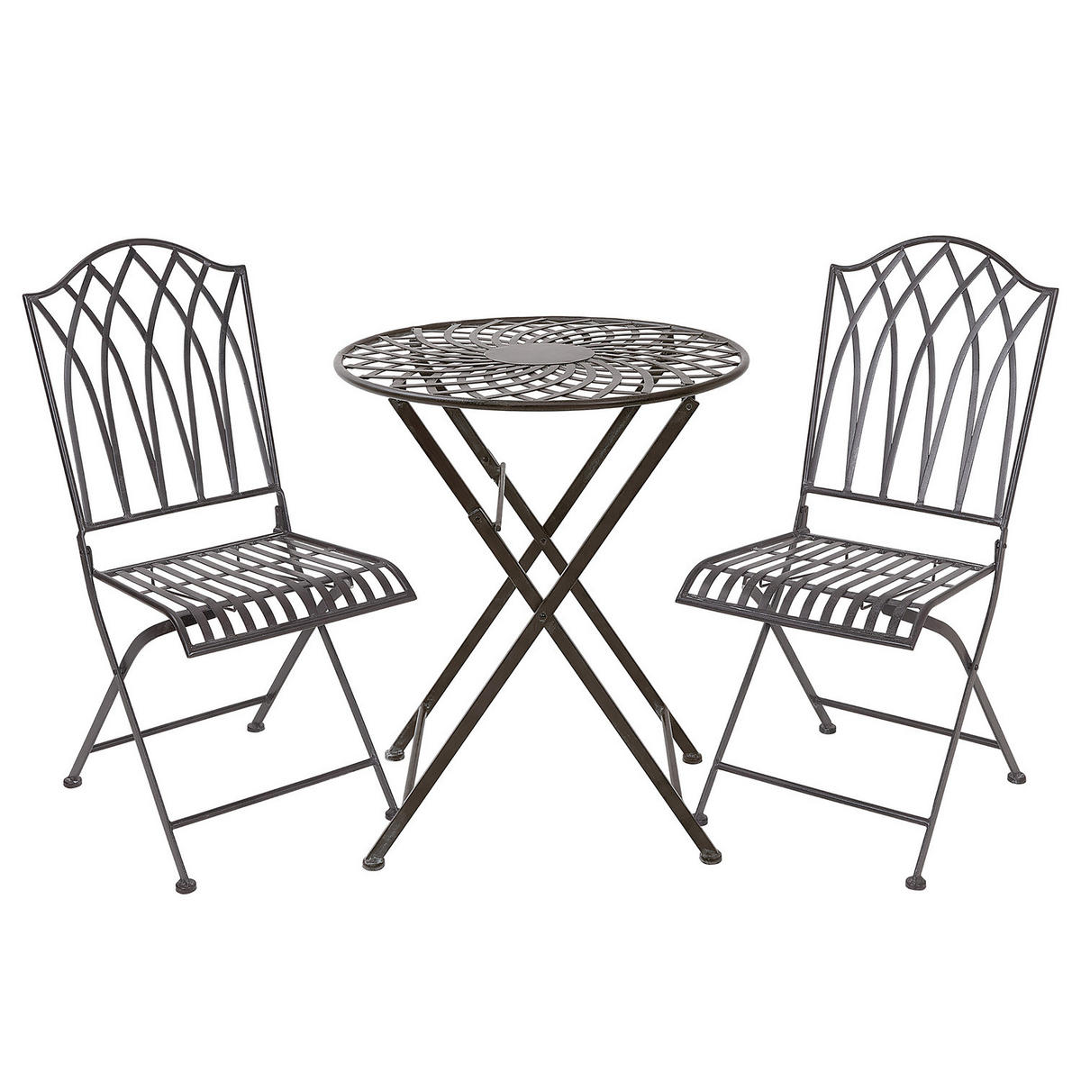 GARTENMÖBEL-SET (3-teilig) Mandala Garden - Braun, Metall - Butlers