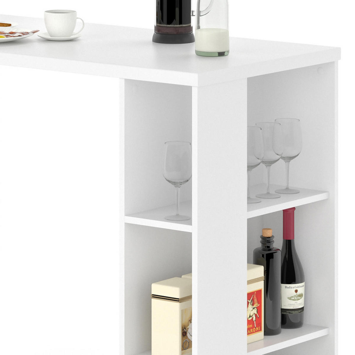 BARTISCH Noel Weiß 120 x 60 cm - Weiß, Holzwerkstoff (120/105.6/60cm) - Vicco