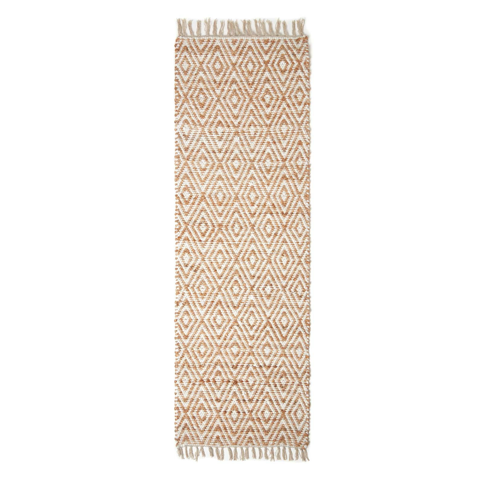 TEPPICHLÄUFER Sierra geometrisch gemustert 66/200 cm - Naturfarben, Textil (66/200cm) - Homescapes