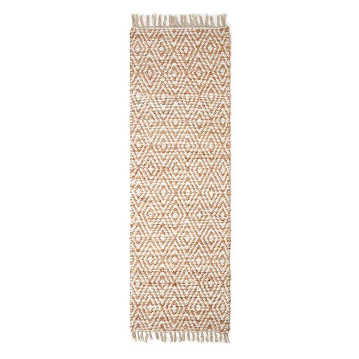 TEPPICHLÄUFER Sierra geometrisch gemustert 66/200 cm - Naturfarben, Textil (66/200cm) - Homescapes