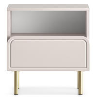 NACHTTISCH Loppa Kaschmirbeige 50 cm - Taupe/Beige, Holzwerkstoff (50/53/32.2cm) - Selsey