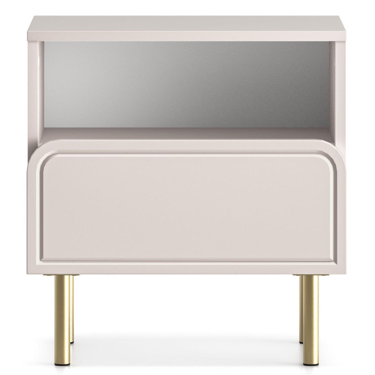 NACHTTISCH Loppa Kaschmirbeige 50 cm - Taupe/Beige, Holzwerkstoff (50/53/32.2cm) - Selsey