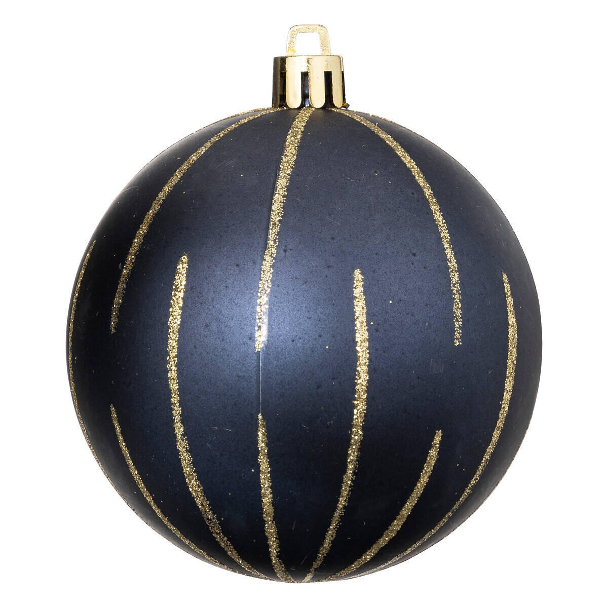 WEIHNACHTSKUGELN Goldverzierungen 8 cm - Blau, Kunststoff (8/9.2/8cm) - Atmosphera Createur d´interieur