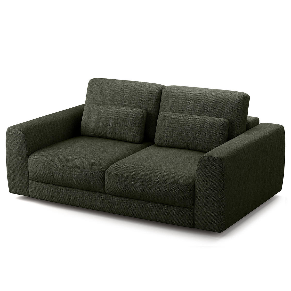 2-SITZER SOFA - Schwarz/Grau, Kunststoff/Textil (182/80/117cm) - home24