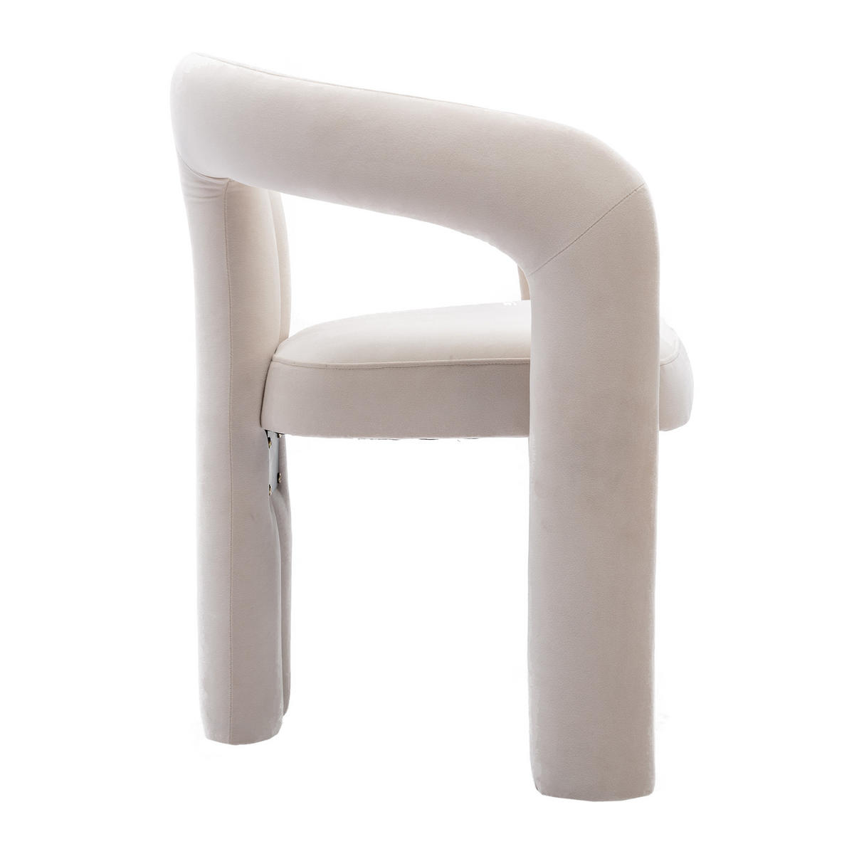 ESSZIMMERSTUHL 2er-Set Samt Sessel Modernes Design Holzbeine - Beige, Textil (64/71/50.5cm) - Urban Meuble