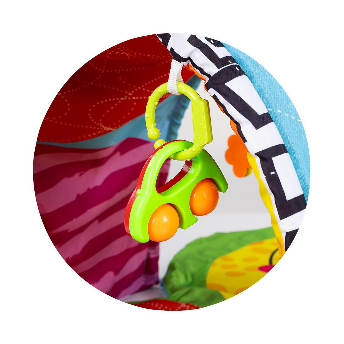 SPIELBOGEN Tunnel Biene bunt Krabbeldecke, hängende Spielzeuge, Greiflinge, Beißringe, ab Geburt - Multicolor, Textil (50/47/140cm) - Chipolino