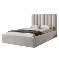 POLSTERBETT CIERO 120x200 cm Hellgrau Bouclé (Stoff Abriamo) - mit Bettkasten und Lattenrost - Hellgrau, Holzwerkstoff/Textil (120/200cm) - Ravio
