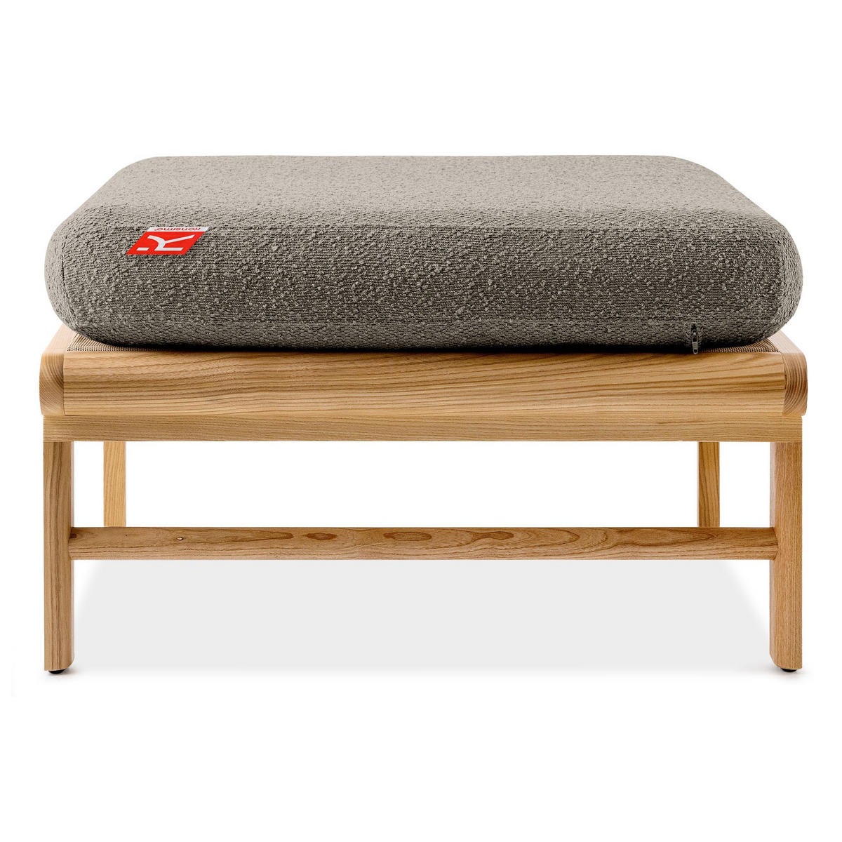GARTENLOUNGE-HOCKER ATREDA - Grau, Holz/Textil (70/42/80cm) - KONSIMO®