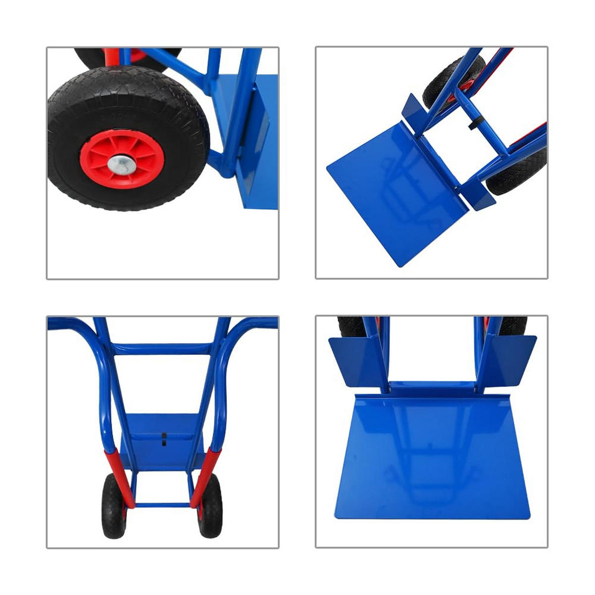 SACKKARRE Ragnar mit XXL klappbarer Schaufel 117x62,5x62cm Tragkraft 250kg Stahl Blau - Blau, Metall (62/62.5/117cm) - PROREGAL