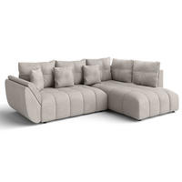 ECKSOFA L Form Kayseri Beige 266/190/86 cm – mit Bettkasten - Beige/Schwarz, Kunststoff/Textil (266/190cm) - AX Living