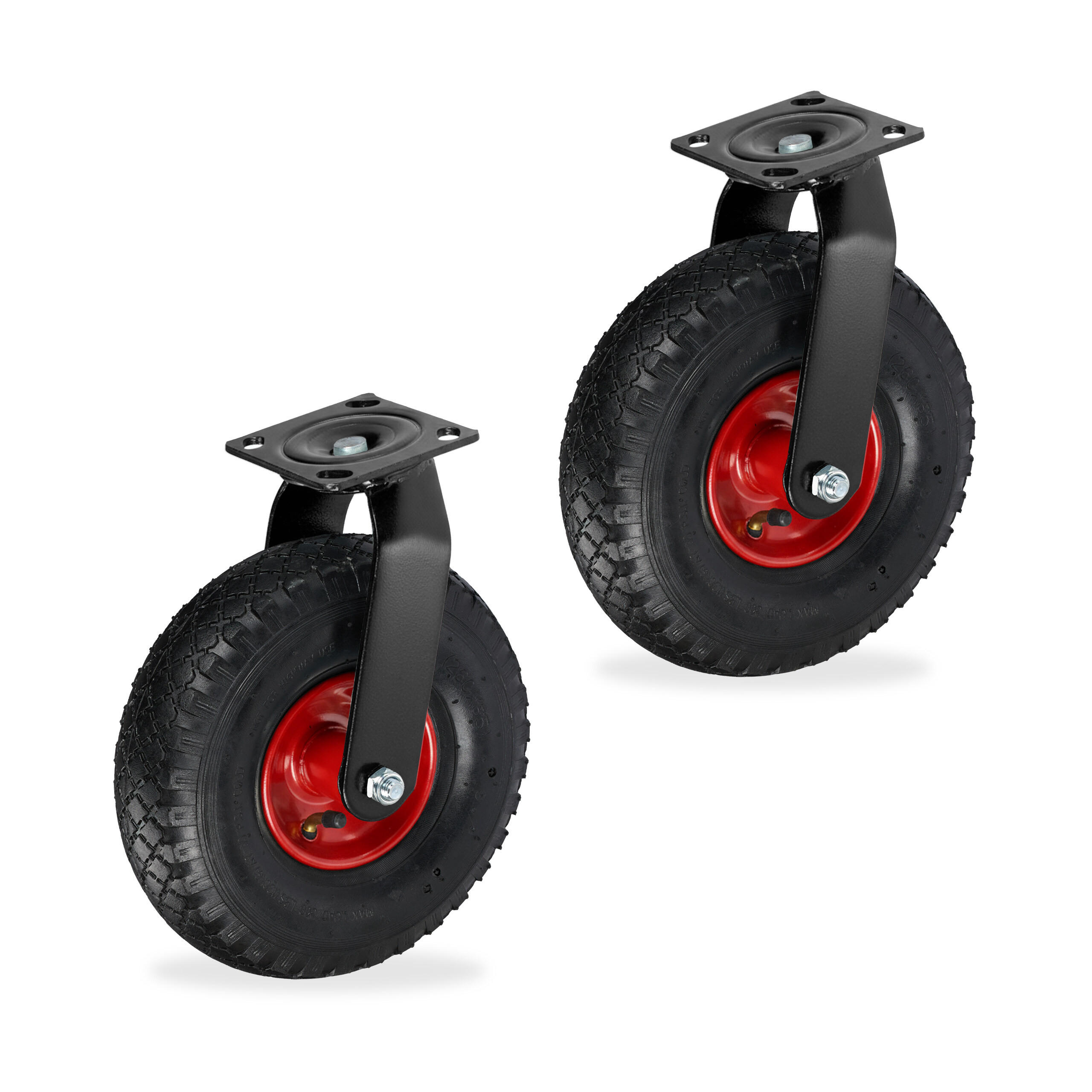 ROTIȚĂ Negru-Roșu pneumatic set-2 3,00-4