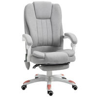 MASSAGE Bürostuhl, Schaumstoff, Grau - Grau, Kunststoff (63/107/66cm) - Vinsetto