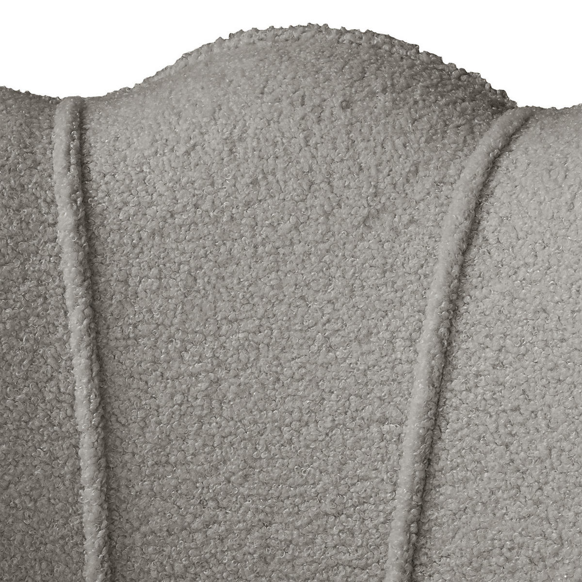 SESSEL - Bouclé, Füße Hell - Dunkelgrau/Beige, Birkenholz/Textil (75/74/75cm) - home24