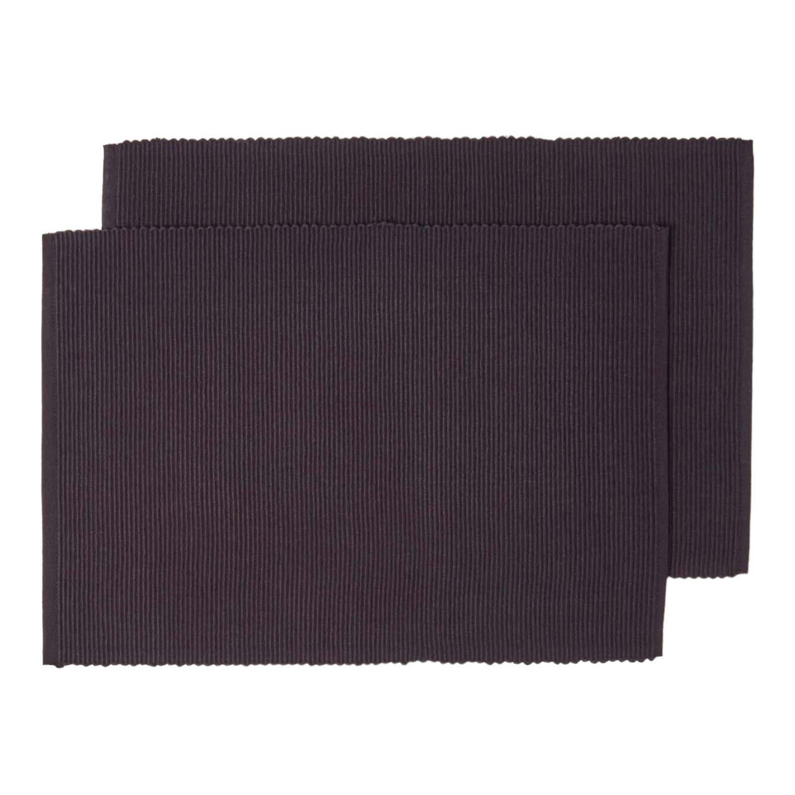 TISCHSET schwarz im 2er-Set 33/50 cm, 100% Baumwolle - Schwarz, Textil (33/50cm) - Homescapes