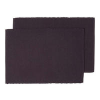 TISCHSET schwarz im 2er-Set 33/50 cm, 100% Baumwolle - Schwarz, Textil (33/50cm) - Homescapes