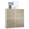 HIGHBOARD Cuba Türen in Eiche sägerau - Eiche San Remo, Holzwerkstoff (104/105.5/35.5cm) - Vladon
