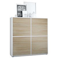 HIGHBOARD Cuba Türen in Eiche sägerau - Eiche San Remo, Holzwerkstoff (104/105.5/35.5cm) - Vladon