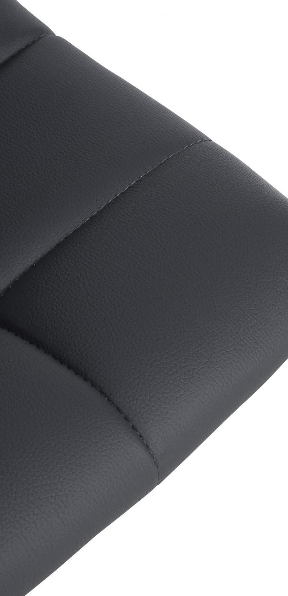 BARHOCKER Lederlook grau - Chromfarben/Grau, Textil/Metall (43/87/46.5cm) - CLP