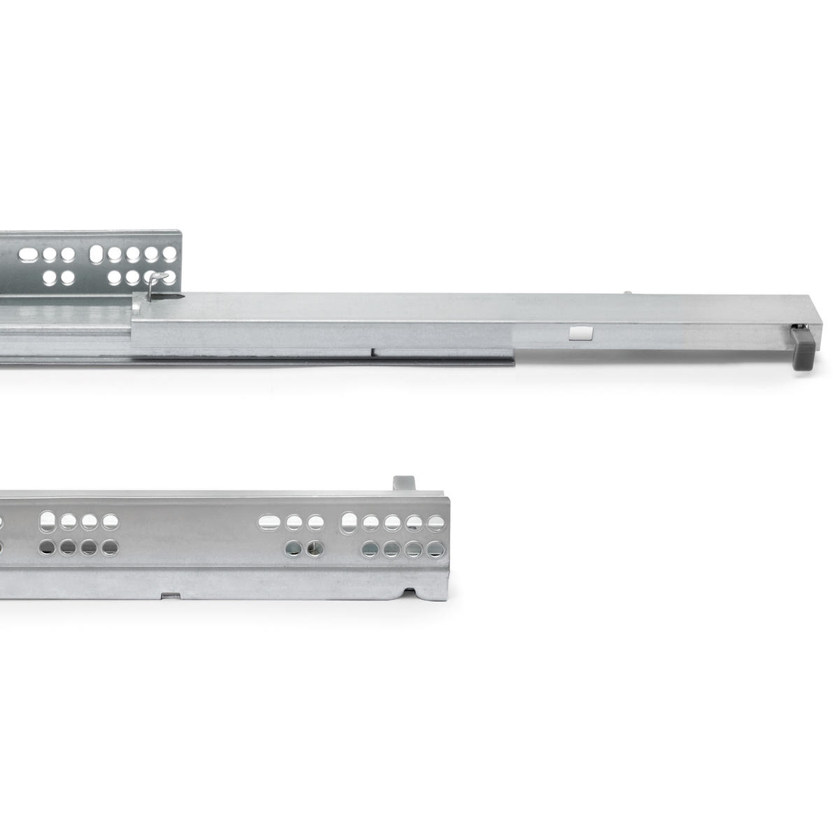 UNTERFLURFÜHRUNGEN Silver, Vollauszug, mit Push, Tiefe 500mm, Stahl, Verzinkt - Zinkfarben, Metall (2.7/4/50cm) - EMUCA