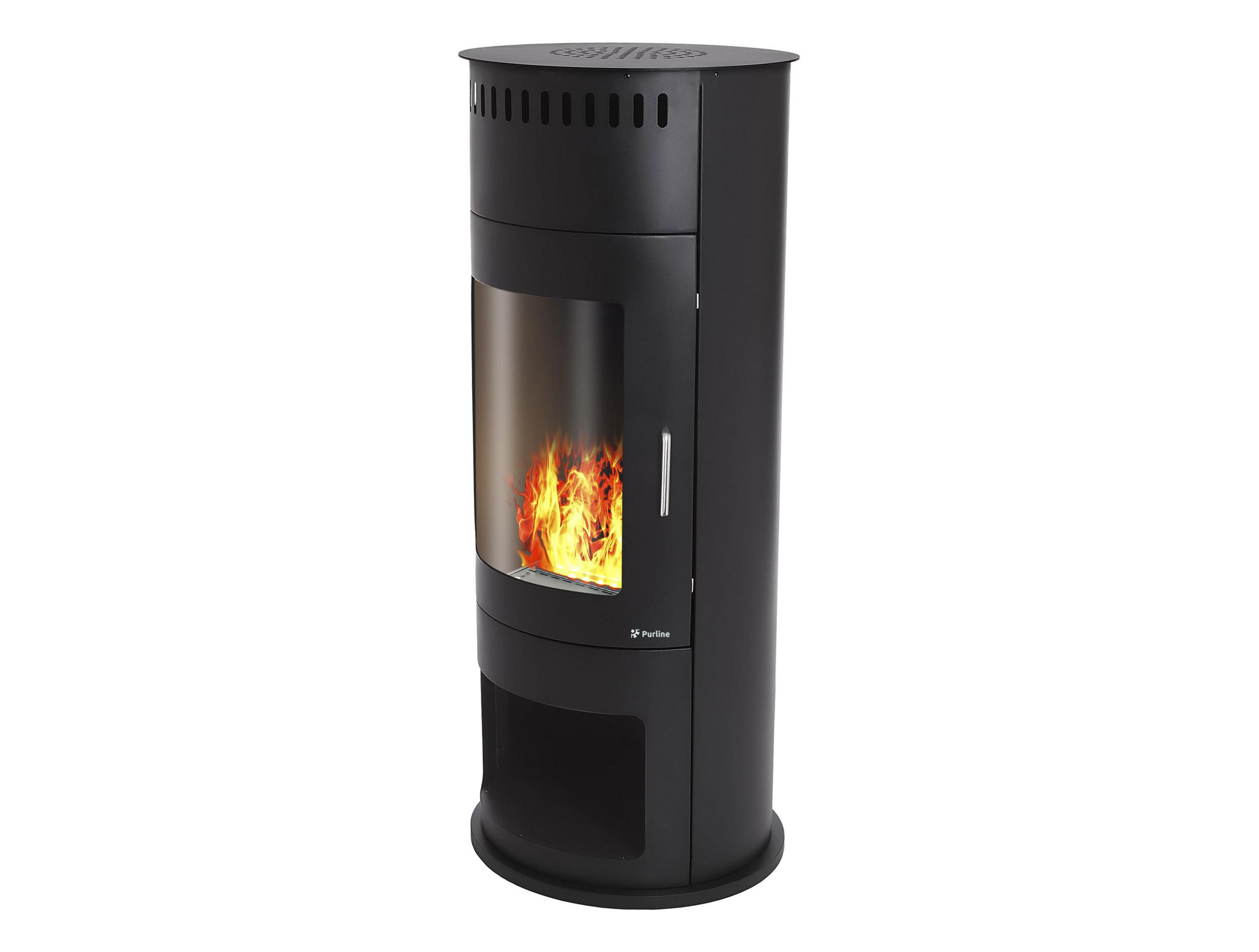 WASSERKAMIN zur Dekoration Schwarz mit Stahlmöbel 1.5 L Tank - Schwarz, Metall (46/46/112cm) - Purline