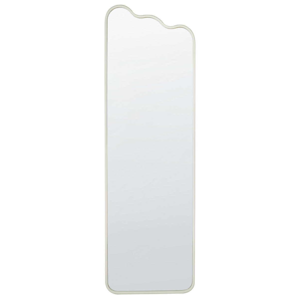WANDSPIEGEL Metall weiß 45/145 cm Abzac - Weiß, Metall (45/145/3cm) - Beliani