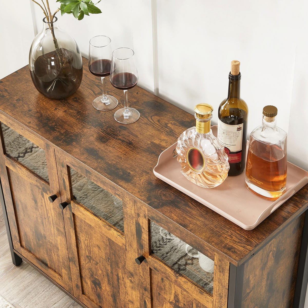 SIDEBOARD - Braun, Holzwerkstoff (35/75/100cm) - Hansiro