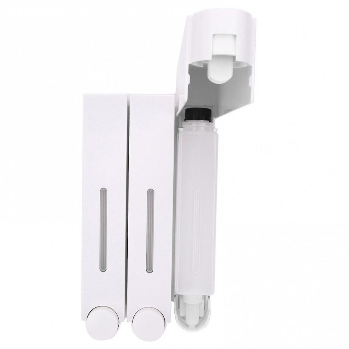 SEIFENSPENDER , Dreifacher Wand-Shampoospender - Weiß, Kunststoff (15/7/27.5cm) - BELZ