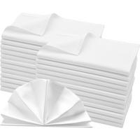 STOFFSERVIETTEN, 25er-Set, 40x40 cm, 100% Baumwolle, Weiß - Weiß, Textil (40/40cm) - Zollner