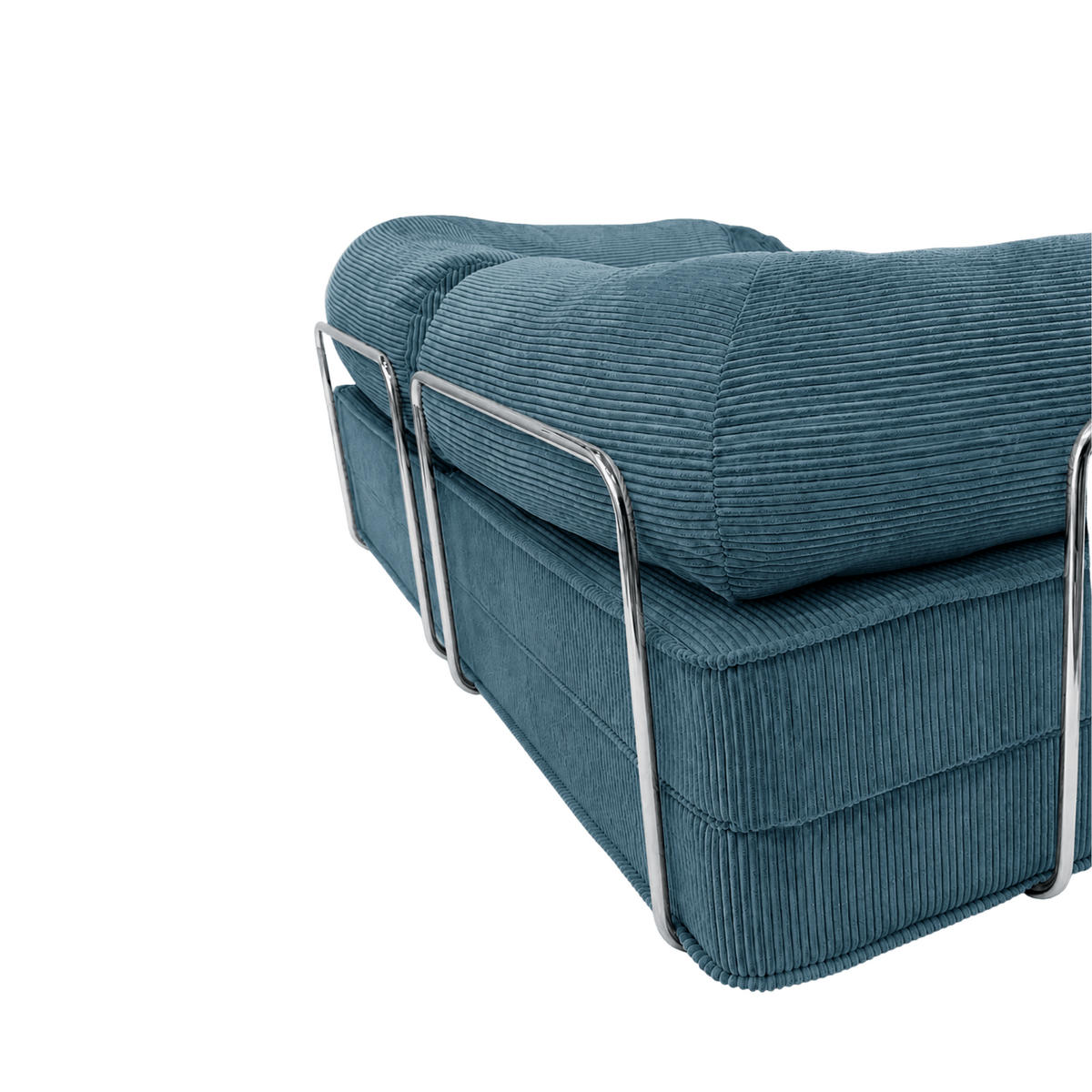 ELEGANTES Sofa im minimalistischen Design Türkis - Türkis, Textil (200/70/100cm) - SURB