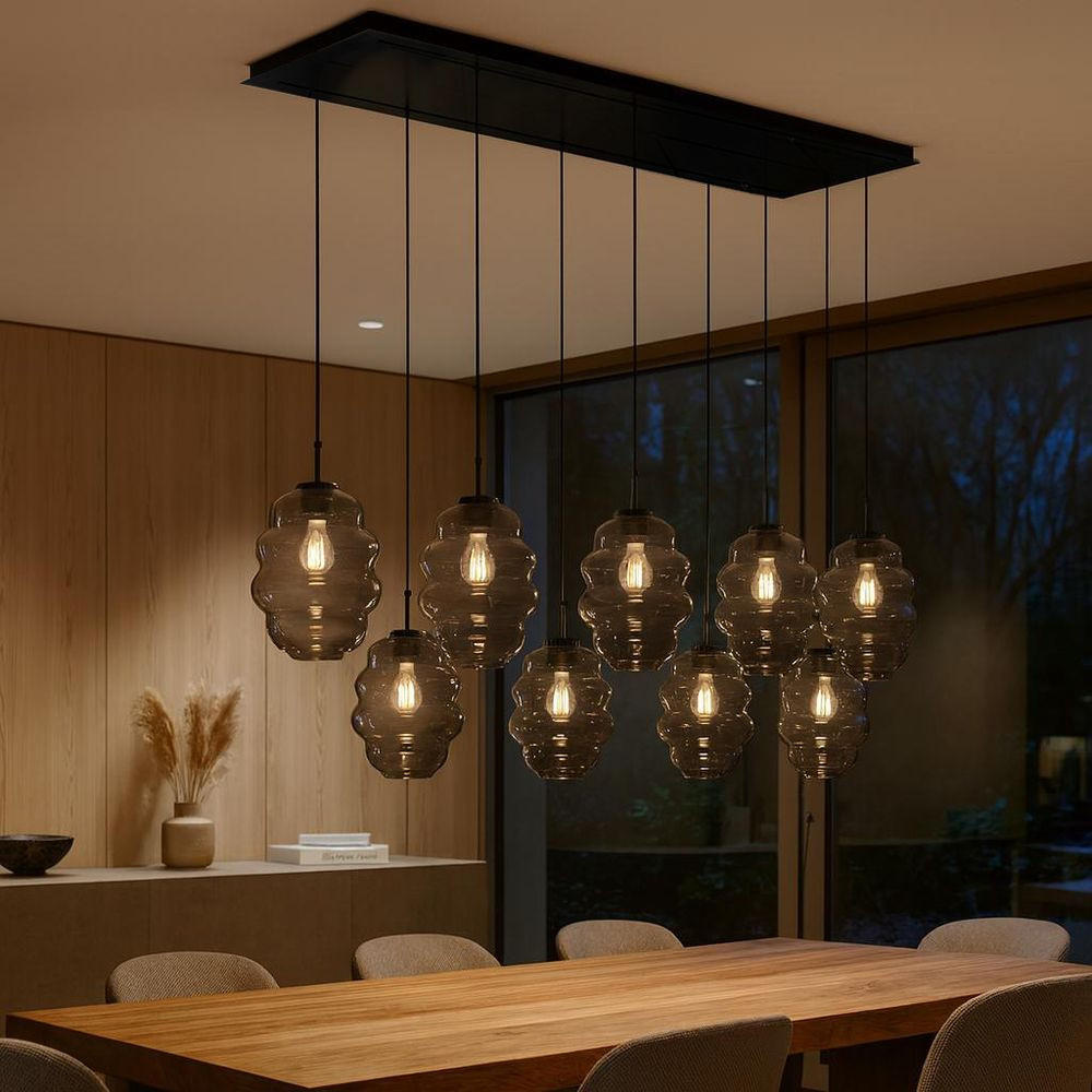 Thumbnail - s.luce Hängeleuchte, Braun, Schwarz, Glas, Oval, 25x28x25 cm, Lampen & Leuchten, Innenbeleuchtung, Hängelampen, Pendelle...