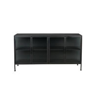 SIDEBOARD Boli Niedrig Metal Black - Schwarz, Metall (150/80/35cm) - Dutchbone