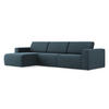 ECKSOFA Links Strukturstoff Stoff Blau - Blau/Pink, Kunststoff/Textil (167/314cm) - Makamii