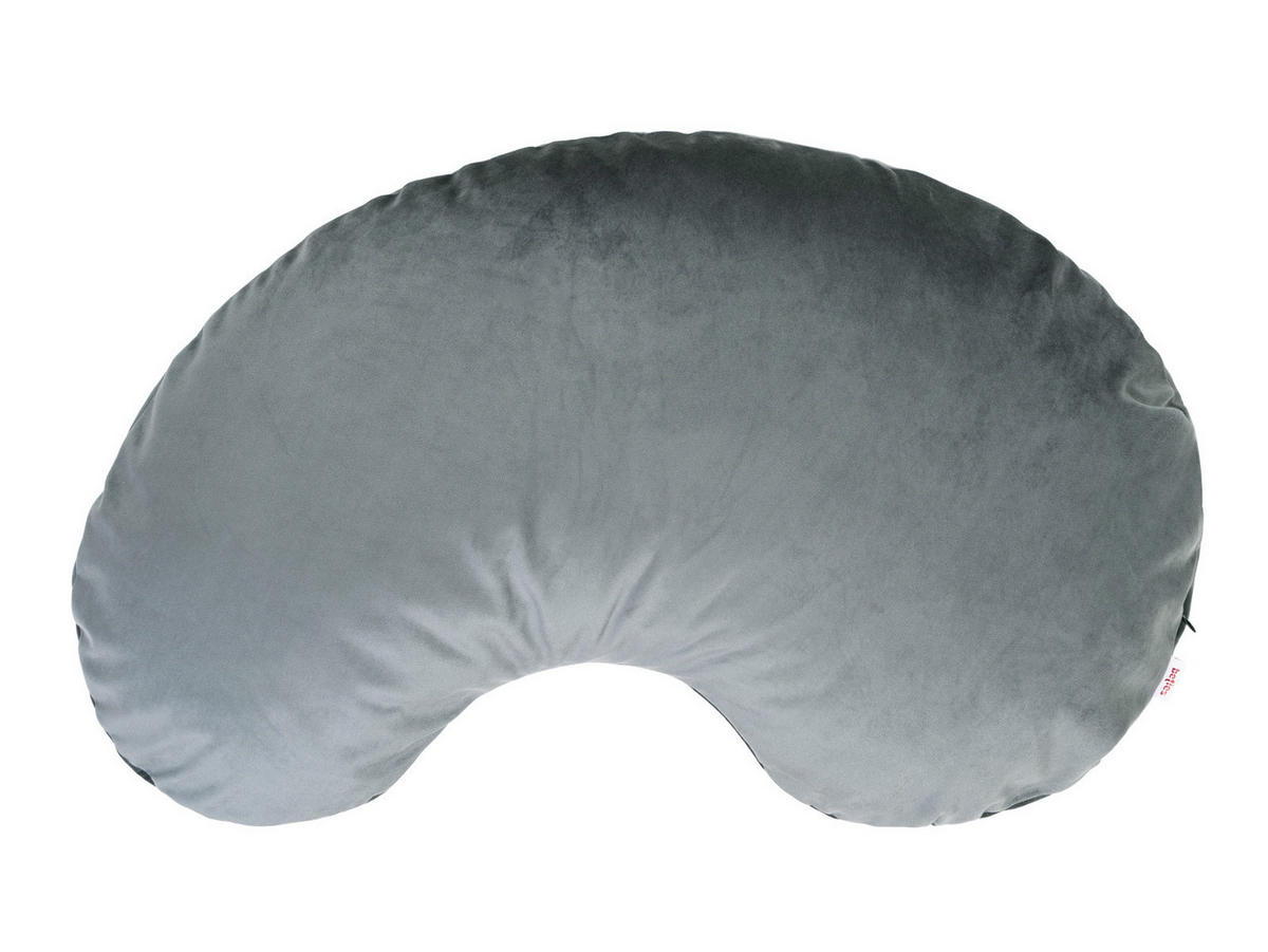 XL-KISSEN-BOHNE Samt&Sonders stein-grau 70/45 cm - Grau, Textil (45/70cm) - beties Heimtextil