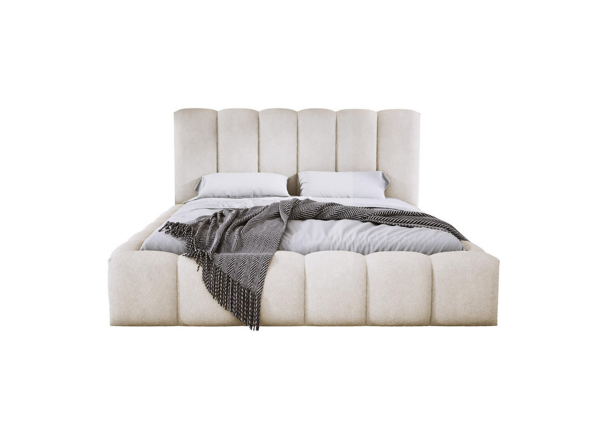 POLSTERBETT VELORA 180x200 ECRU - Ecru, Textil (180/200cm) - Luxkor24