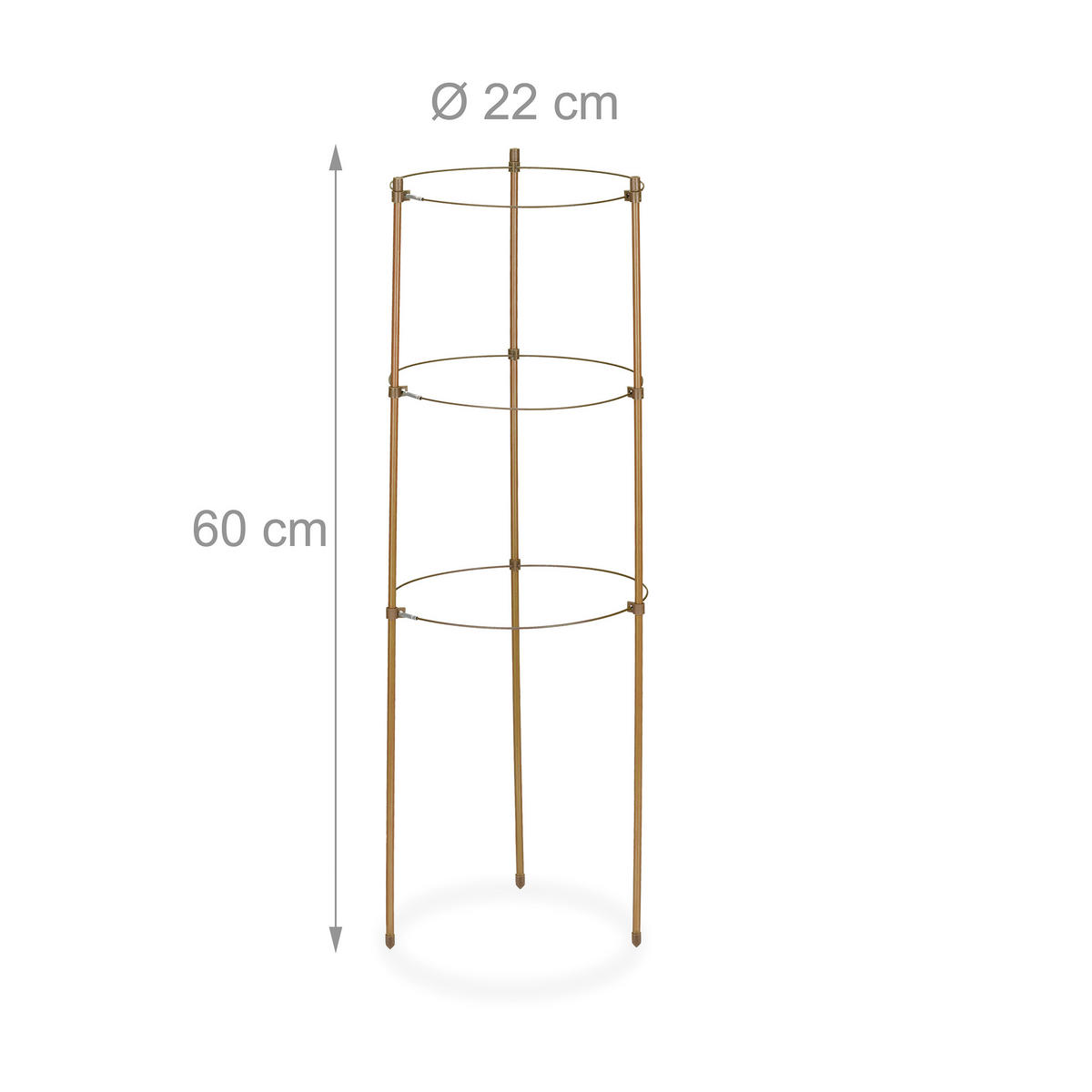 4XRANKHILFE - Braun, Kunststoff/Metall (22/60/22cm) - Relaxdays