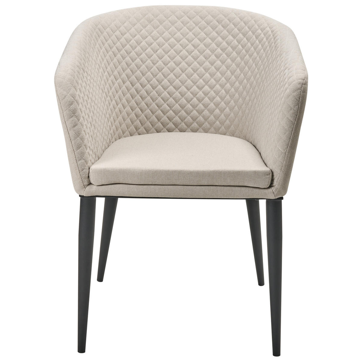 GARTENSTUHL 2er-Set Beige Curgos - Beige/Schwarz, Textil (47/80/52cm) - Beliani